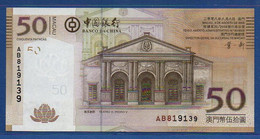 MACAU - Banco Da China - P.110a – 50 Patacas 2008 UNC, Serie AB 819139 - Macao