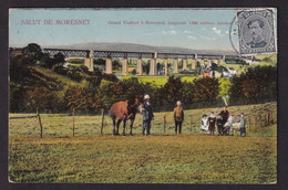 577/38 -- MORESNET Cantons De L'Est - Carte-Vue Grand Viaduc - TP Albert 15 MORESNET 1921 - Plombières