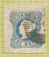 N° 2  (D. Maria II , 25 Reis Bleu)       O  (  56  /  Braga ?) - Used Stamps