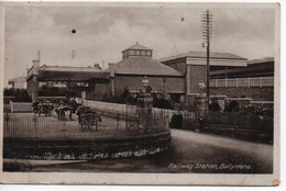 RAILWAY STATION - BALLYMENA - BALLYMENA POSTMARK 1914 - COUNTY ANTRIM - Antrim