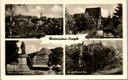 43146 - Deutschland - Hartenstein , Markt Mit Fleming Denkmal , An Der Prinzenhöhle , Bergarbeiter Heim - 1955 - Hartenstein