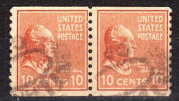 USA 1939 Cancelled, Coil Pair, Sc# 847, SG - Rollenmarken