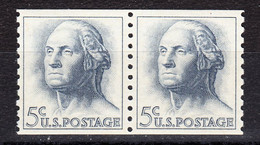 USA 1962-66 Mint Mounted, Coil Pair, Sc# 1229, SG - Ruedecillas