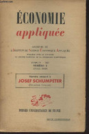 Economie Appliquée - Archives De L'I.S.E.A. - Tome IV 1951 N°2 Avril Juin - Numéro Consacré à Josef Schumpeter (Deuxième - Autre Magazines