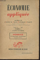 Economie Appliquée - Archives De L'I.S.E.A. - Tome IX 1956 N°4 Oct. Déc. - Albert Aftalion (1874-1956) - Des Expériences - Autre Magazines