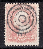 USA 1861-62 Cancelled, 3cent Rose-pink, No Grill, Sc# 64 - Used Stamps