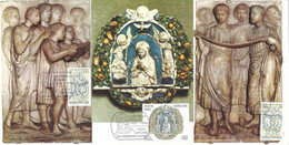 VATICAN - 3 CARTES MAXIMUM - Yvert N° 728/30 - ANNIVERSAIRE MORT SCULPTEUR LUCA DELLA ROBBIA - Maximum Cards