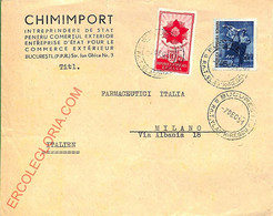 Ad6010 - ROMANIA - Postal History  - Nice Postmark On COVER To ITALY 1951 - Covers & Documents