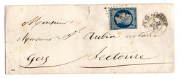 1868--lettre De AIX EN PROVENCE-Bouches Du Rhône  Pour LECTOURE--Gers.Napoléon III N°14 --PC 33..cachets - 1849-1876: Periodo Classico