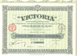 France Wertpapier Aktie Action, Nonvaleur Societe Francaise Petroliere Victoria - S - V