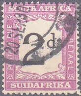 UNION OF SOUTH AFRICA  SCOTT NO J19  USED  YEAR  1927 - Impuestos
