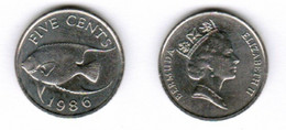 BERMUDA   5 CENTS 1986 (KM # 45) #7022 - Bermudes