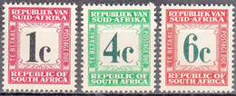 UNION OF SOUTH AFRICA  SCOTT NO J52-54  MINT HINGED  YEAR  1961 - Strafport