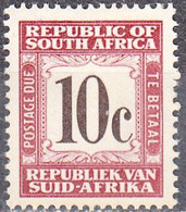 UNION OF SOUTH AFRICA  SCOTT NO J60  MINT HINGED  YEAR  1961  WMK 330 - Timbres-taxe