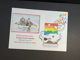(1 P 22) Sydney World Pride 2023 - Dragon Boat Regatta - 4-3-2023 (with OZ Stamp) - Brieven En Documenten