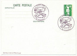 FRANCE - Entier CP 2,10 Briat - Obl. Temporaire "MI.RIAL.MAS 100 Ans De Triage 13 MIRAMAS" 16 Juin 1990 - Cachets Commémoratifs