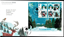 Great Britain 2006 Christmas Minisheet FDC - 2001-2010 Dezimalausgaben