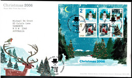 Great Britain 2006 Christmas Minisheet FDC - 2001-2010 Em. Décimales