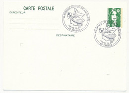 FRANCE - Entier CP 2,10 Briat - Obl. Temporaire "Arrivée Du TGV Atlantique - 65 TARBES" 29/30-09-1990 - Gedenkstempels