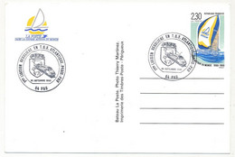 FRANCE - Entier CP 2,30 Bateau - Obl. Temp. "1ère Liaison Régilière TGV Atlantique Paris Pau - PAU 30/9/1990" - Commemorative Postmarks