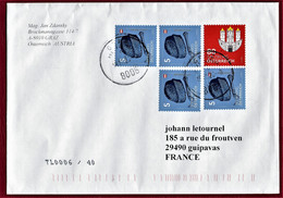 AUTRICHE - FRANCE 2020  5  TIMBRES  OBLITERES   GRAZ - Covers & Documents