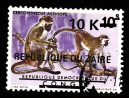 Tp De 1977 - Timbre Du Congo (de 1968/71) Surchargés - Faune - Singes - Y&T N° 887 Obli (0) - Used Stamps