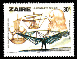 Tp De 1978 - Histoire De L'aviation - Léonard De Vinci 1500 Et O, Lilienthal 1881 - Y&T N° 918 Obli (0) - Gebraucht