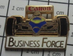 410d Pin's Pins / Beau Et Rare / AUTOMOBILES / F1 FORMULE 1 CANON BUSINESS FORCE Par DRAGO - F1