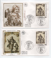 - 2 FDC JACQUES CALLOT : Portrait De Claude Deruet - METZ & NANCY 27.6.1992 - - Engravings