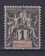 French Mohéli 1906 Mi. 1    1c. Allegorie MNG (*) - Unused Stamps