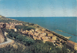 CARTOLINA  PEDASO,FERMO,MARCHE-PANORAMA-SPIAGGIA,MARE,SOLE,ESTATE,VACANZA,LUNGOMARE,BARCHE A VELA,VIAGGIATA 1964 - Fermo