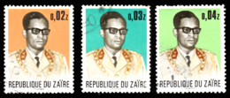 Tp De 1972 - Série Courante Général Mobutu - Y&T N° 824/26 Obli (0) - Gebruikt