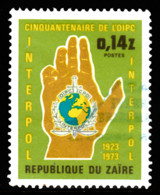 Tp De 1973 - 50e Anniversaire D'interpol - Y&T N° 836 Obli (0) - Gebraucht