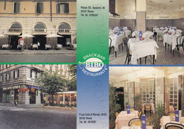CARTOLINA  ROMA,LAZIO,SNACK BAR-RESTAURANT BIBO-PIAZZA COLA DI RIENZO E PIAZZA S.S.APOSTOLI-BELLA ITALIA,NON VIAGGIATA - Cafes, Hotels & Restaurants