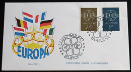 LUXEMBURG 1959 Mi-Nr. 609/10 CEPT FDC - 1959