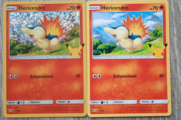 2 Cartes Pokémon (VF) - Epée Et Bouclier - Promo Mc Donald - Pokémon 25 Ans - Héricendre 10/25 - Holo + Non Holo - Schwert Und Schild