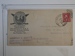 BP2 USA   BELLE  LETTRE 1904  SAN FRANCISCO  A SACRAMENTO   + AFFRANCH . INTERESANT++ - Storia Postale