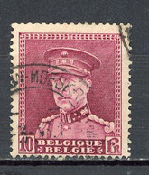 BEL -  Yv. COB  N° 324 (o) 10f Lilas-rose Albert Ier  Képi  Cote 16 Euro BE  2 Scans - 1931-1934 Kepi