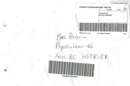 Nederland Netherlands 2023 Amsterdam Barcoded Label PostNL Package - Frankeermachines (EMA)