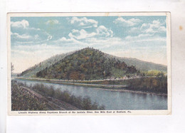 CPA , LINCOLN HIGHWAY ALONG RAYSTOWN OF THE JUNIATA  RIVER - Autres & Non Classés