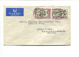 NIGERIA  - Affranchissement Sur Lettre Par Avion - - Nigeria (...-1960)