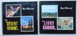 2 Albums Chromos Complets Walt Disney - Savonnerie Couvreur Bruxelles / Le Désert Vivant, Les Lions D'Afrique - Sammelbilderalben & Katalogue