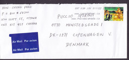 Canada AIR MAIL Par Avion Labels OTTAWA Ont. 2001 Cover Brief Lettre COPENHAGEN Denmark Christmas Weihnachten Stamp - Briefe U. Dokumente