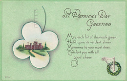 St. Patrick's Day Greeting  May Each Bit Of Shamrock Green  Hold Upon Its Verdant Sheen  Memories .  .  .  .  .  .  . - Saint-Patrick