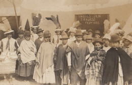 Bolivia La Paz Native Indians In Traditional Costumes Real Photo Postcard 1926 - Bolivia