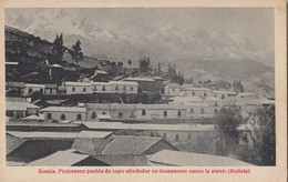 Bolivia Sorata Village In Snow Old Postcard 1926 - Bolivia