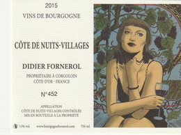 Etiquette Vin FINO Serge Festival BD Vini BD 2018 (L'Or Des Marées - Tischkunst