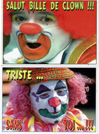 2 Cartes Postales Humoristiques - LES CLOWNS - Editions Paty -  New's Card N° 201 Et 202 - Zirkus