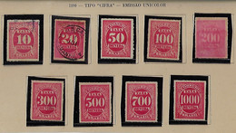 Brazil 1890 Complete Series Postage Due American Bank Note ABN Used And Unused Ink Used In These Stamps Fades In Water - Timbres-taxe