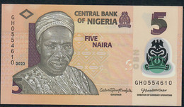 NIGERIA P38n  5 NAIRA 2022 #GH Signature 23    UNC. - Nigeria